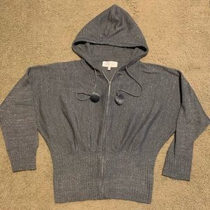 Victoria’s Secret grey hooded sparkly sweater - size M/L